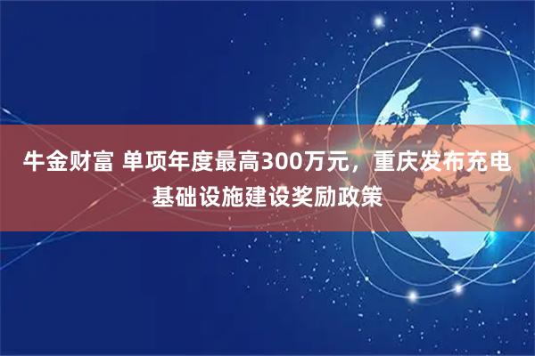 牛金财富 单项年度最高300万元，重庆发布充电基础设施建设奖励政策