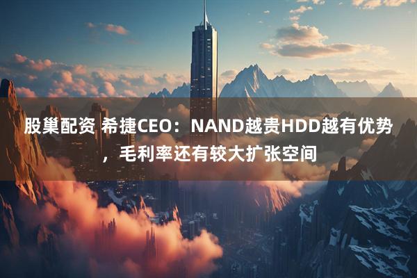 股巢配资 希捷CEO：NAND越贵HDD越有优势，毛利率还有较大扩张空间